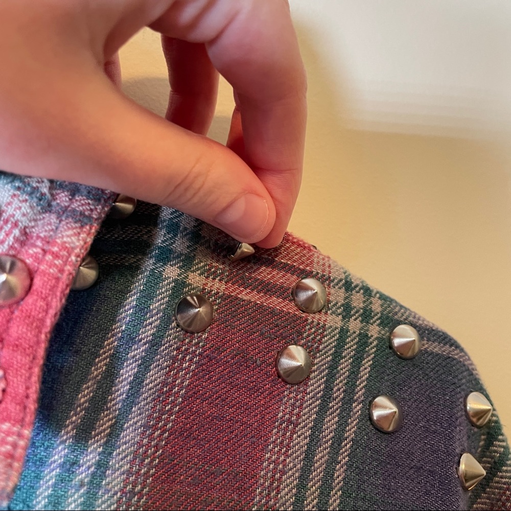 SOLD Furst of a Kind Blue Studded Button Down - Picture 7 of 11